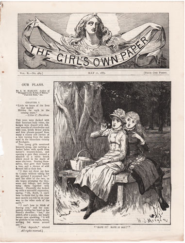 Original antique engraving from The Girl's Own Paper 1888-1890